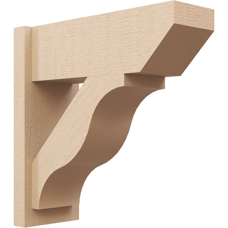 Ekena Millwork 8-in W x 22-in D x 22-in H Funston Slat Rough Cedar Woodgrain TimberThane Outlooker, Primed Tan OUTUR080X22X22FST24RCPR